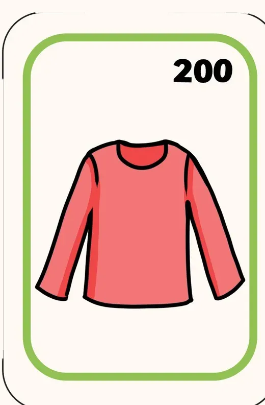 Coral long-sleeve top, 200